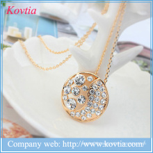 Fashion design gold jewelry alibaba com austria crystal yinyang necklace